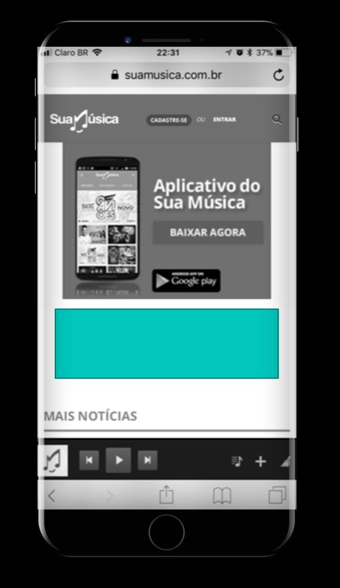 Mobile banner Formato Tradicional padrão IAB, presente em todo o site Mobile Aparece em todas as páginas internas Categoria: IAB Below