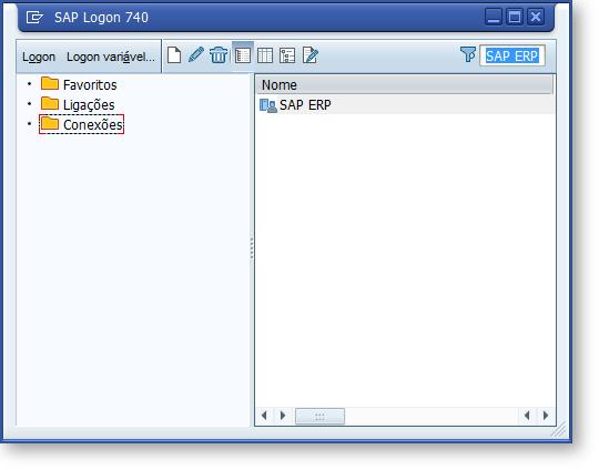 O ESSENCIAL SOBRE O SAP ERP Para logar no SAP ERP, nós utilizamos um programa chamado SAP Logon, que fica instalado no cliente. A Figura 2.