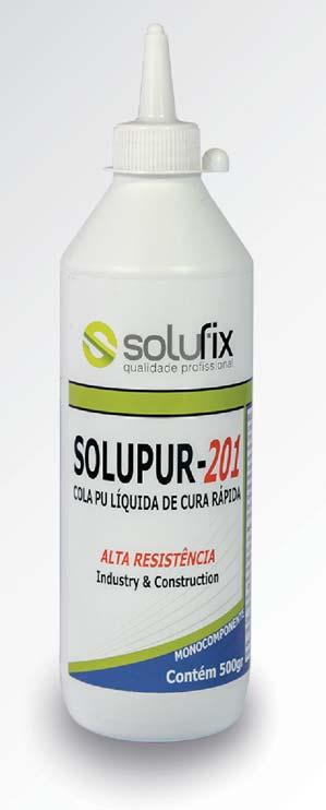 Adesivo de Poliuretano Liquido Solupur 201 Solupur 201 é um adesivo líquido monocomponente a base de poliuretano.