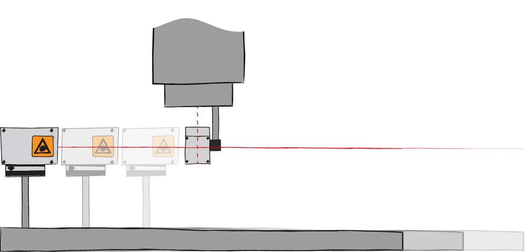 Para medir este efeito, medimos a altura entre a ferramenta e a mesa em intervalos ao longo do movimento do eixo.