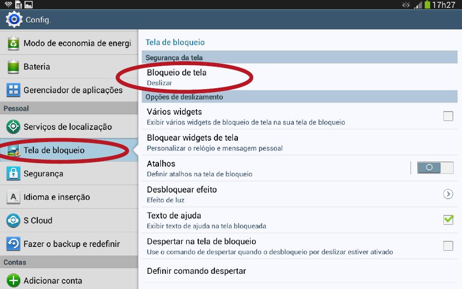 1 Como inserir senha na tela de bloqueio 1.1. A Protic recomenda que seja configurada uma senha para acesso ao tablet, garantindo a privacidade dos dados.