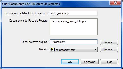 A Atividade - Biblioteca de Sistemas Atribua o nome motor_assembly.asm à nova biblioteca de sistemas. Preencha as caixas apropriadas na caixa de diálogo.