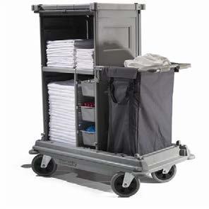 NUKEEPER RANGE - Trolleys Hotelaria MODELO NKS 11 FF Matrial Chassis Structofoam Sacos roupa suja 1 Capacidade roupa suja (lt) 100 Proteção