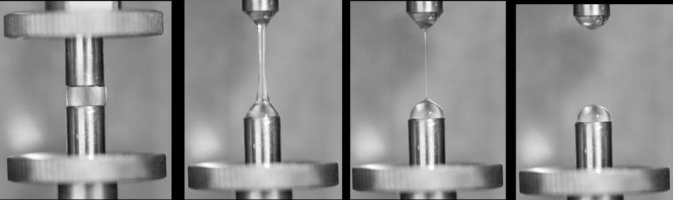 O fluido newtoniano é constituído de uma solução de 93% de polibuteno e 3% querosene.