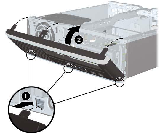 Para reinstalar o painel frontal: 1.