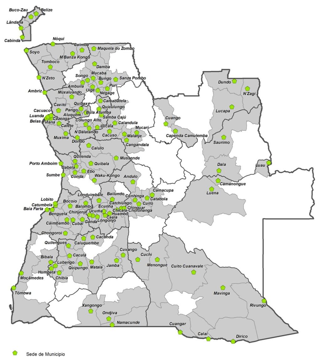 Kubango Namibe Lunda Norte LundaSul Moxico Taxa de electrificação em 2022 50% 53% 57% 25% 23% 28% 37% 22% 33% 24% 20% 29% 32% 60% 64%