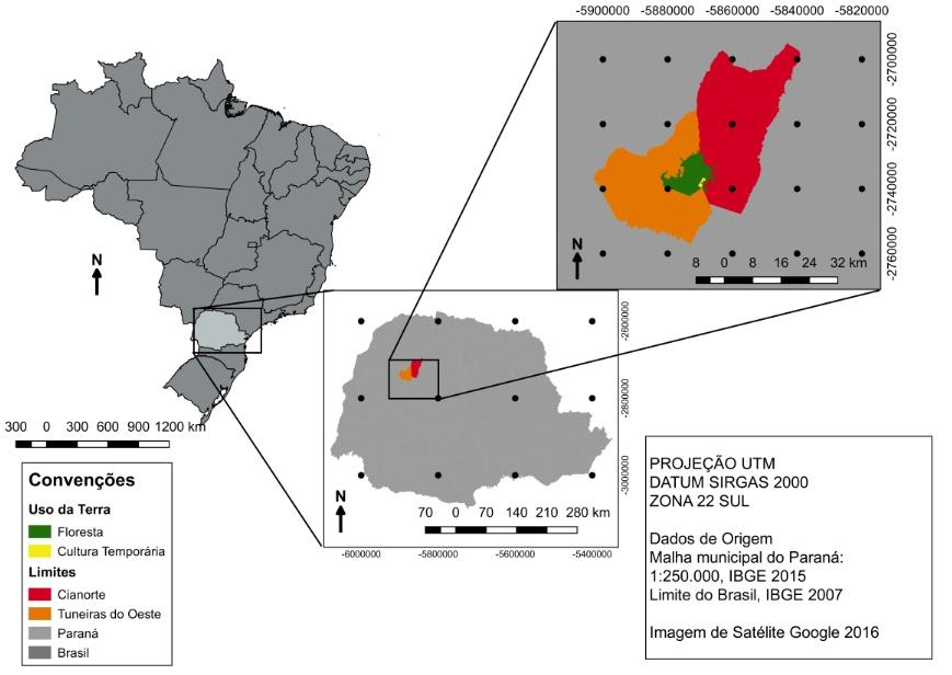 FREITAS, C.E.S. de et al A segunda área de estudo (Figura 2), está inserida na Reserva Biológica das Perobas, que possui território de 8.