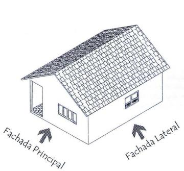 Figura 105 - Exemplos Fachadas As recomendações para a representação da fachada, são: Adotar a escala de 1:50 ou 1:100; Deve-se desenhar a linha do terreno e marcar