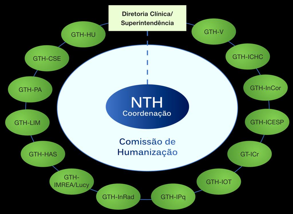 Figura 1 Estrutura da Rede Humaniza FMUSPHC Fonte: HCFMUSP, NTH 2016.