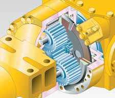 De origem, o WA250PZ-6 vem equipado com diferenciais de binario proporcionais (TPD) para trabalho em boas condições de solo tais como áreas em betão ou estradas.