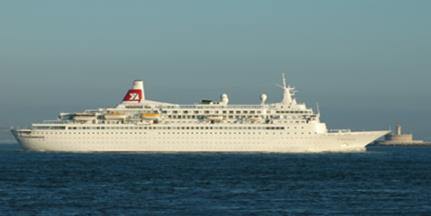 Service Navio BOUDICCA Escalas 2 GT 28 388 LOA 205,4 m PAX 839 Operador Fred Olsen Agente Wilhelmsen