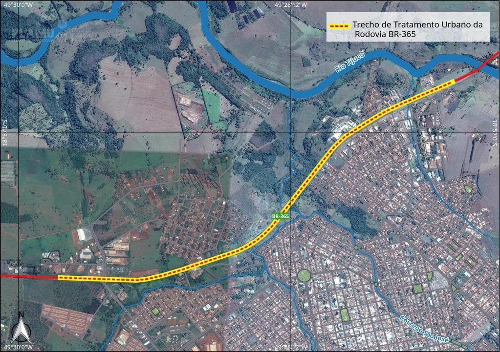 Figura 0-14 Urbanização da Rodovia, Ituiutaba. Fonte: Sigma Geo Sistemas, 2016. 4.12- Delimitação de locais e horários para operação de carga e descarga na Área 2 - Hipercentro; 4.