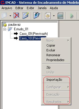 Figura 2 Menu de exibição dos grupos de ferramentas disponíveis 3.2.1 Instalação da interface do programa PREVIVAZ O programa de instalação da interface gráfica do PREVIVAZ, arquivo Setup.