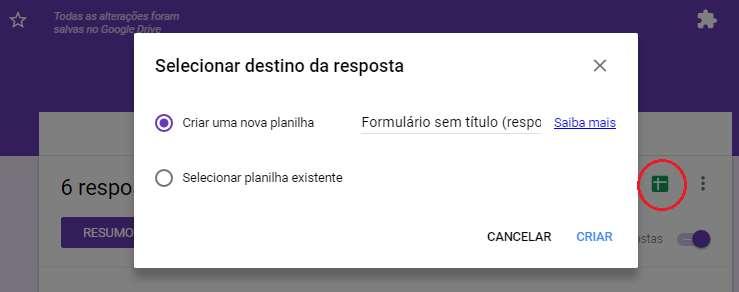 Respostas 10 Para criar uma planilha com as