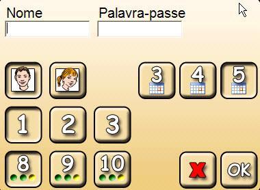 Quando houverem muitos utilizadores, utilize as setas para percorrer a lista. Para sair do programa, utilize o botão vermelho. Perfil do Utilizador Pode: 1. Escrever o nome do utilizador. 2.