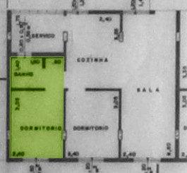 Detectou-se também que, em grande parte das plantas analisadas, a localização dos dormitórios é próxima aos banheiros.