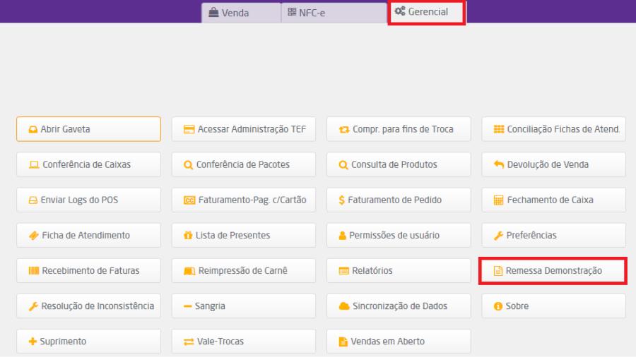 POS - Remessa em Demonstração A funcionalidade de remessa em demonstração no POS funciona da mesma forma que no ERP.