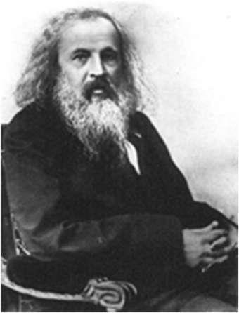 Ciências Introdução a tabela periódica A tabela periódica de Mendeleyev Em 1869, Mendeleyev criou uma carta para cada um dos 63 elementos conhecidos.