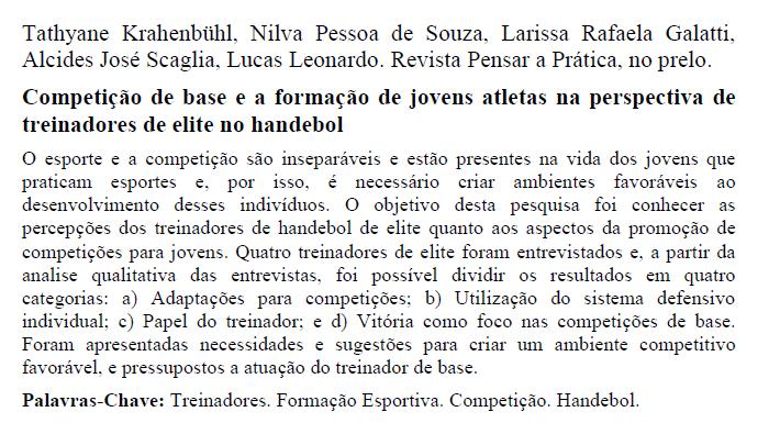 A opinião de treinadores de elite sobre a competição de