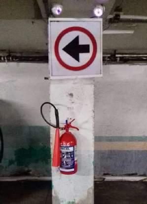 PQS-6kg, 3º subsolo=09 PQS- 6kg e 01 CO²-6 kg, 2º subsolo=01 AP-10lt e 01 CO²-6 kg, 1º subsolo=09 PQS-6kg, 1º pavimento=01 AP-10lt e 03 CO²-6 kg, pav.