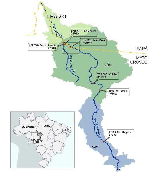 1 1- Apresentação A UHE Colíder, com potência instalada de 300 MW e energia firme de 166,3 MW médios, está situada no km 680 do rio Teles Pires, entre os municípios de Itaúba e Nova Canaã do Norte.