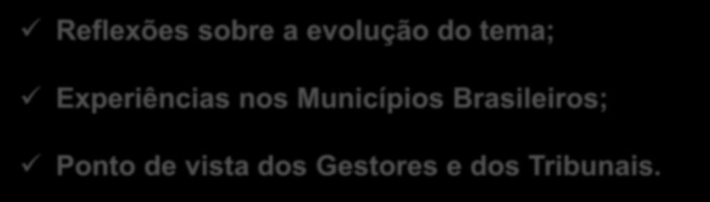 CONTROLE INTERNO Reflexões sobre a evolução do tema; Experiências nos