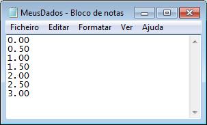 elementos linha-a-linha 17 Exemplo de escrita em ficheiro de texto A execução do script anterior cria um novo