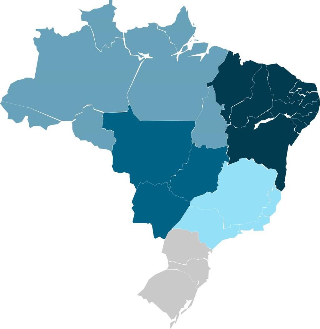 Origem das Demandas por Região Região Quantidade % Norte Nordeste Centro-Oeste Sudeste Sul 2