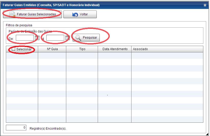 Página 13 de 18 19 Clique em: 20 Abrirá essa janela: 21 Os links DATA INICIAL E DATA FINAL servem para buscar as guias preenchidas no processo anterior por isso deve-se