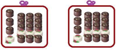 26 O algoritmo dos doces O Sr. Trivial compõe 6 pacotes de bolos. Coloca 1 bolo de chocolate das sobras que obteve na sua primeira tentativa em cada um dos pacotes.