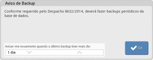 Modulo Backup Novidade: O WinREST FO terá um novo módulo com a descrição BACKUP.