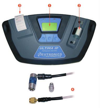 118 7. Recolhimento, reciclagem e regeneração do fluido frigorífico Métodos para identificação de fluidos frigoríficos: 1. Uso de identificador de fluido frigorífico 2. Placa de identificação 3.