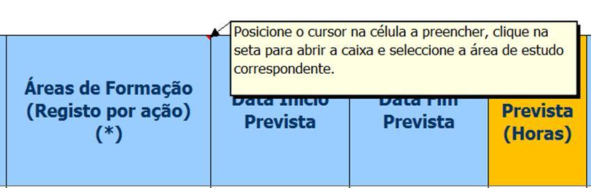 Nº de Formandos Previstos Indicar o número de Formandos previstos para cada ação de formação.