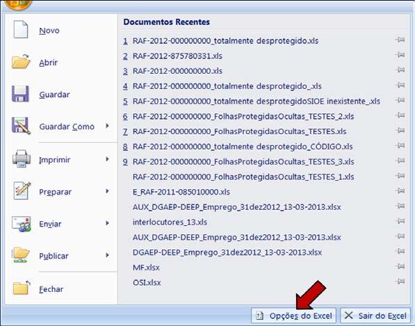 Para bom funcionamento do Anexo P3 é necessário permitir a execução de Macros Como permitir a execução de Macros: Se estiver a usar