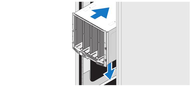 Instalação e configuração ATENÇÃO: Antes de executar o procedimento a seguir, siga as instruções de segurança fornecidas com o servidor blade ou com o gabinete.