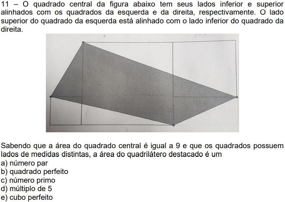 Sejam e as medidas respectivas dos lados dos quadrados da esquerda e da direita.