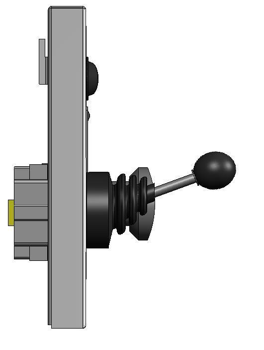 O JOYSTICK apenas é instalado no Painel de Comando (dentro da cabina). Os comandos de chamada dos pavimentos continuam sendo feitos com botões de pressão.