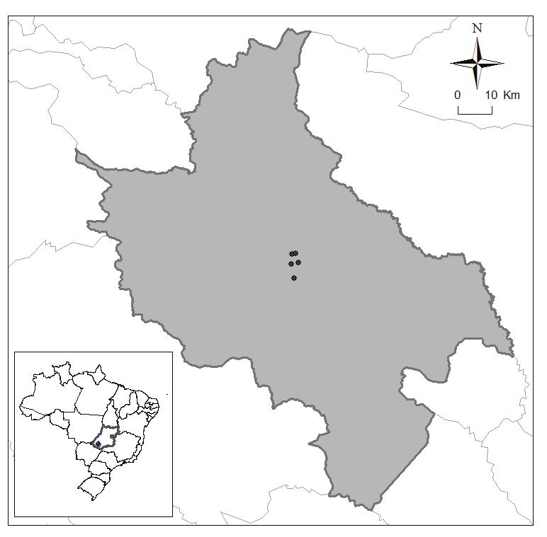 ANTS (HYMENOPTERA, FORMICIDAE) RICHNESS AND COMPOSITION IN URBAN HABITATS 25 distinct regions in the city of Jatai - GO, located in the Brazilian Cerrado region.