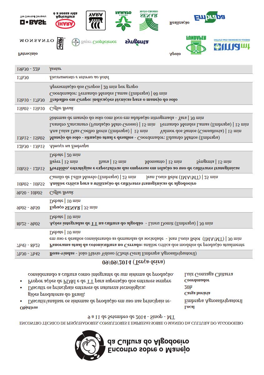 Encontro Técnico de Pesquisadores,