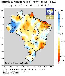 A Figura 2 mostra os mapas de tendências de mudanças da precipitação em todos os meses do