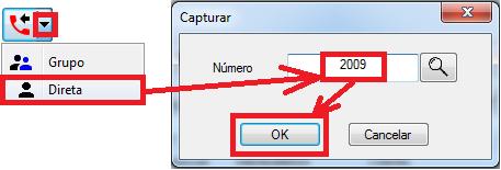 4.4. Captura de chamada ( puxar uma ligação ) Quando existe uma chamada entrante que não esteja sendo recebida pelo ramal do EasyPhony é possível fazer a captura da mesma através do botão Capturar.
