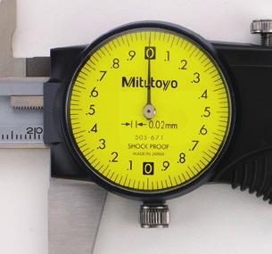 Paquímetros Um instrumento de medição padrão em toda indústria Paquímetro com Relógio Série 505 Certificado de inspeção fornecido como padrão. Ver página IX para mais detalhes.