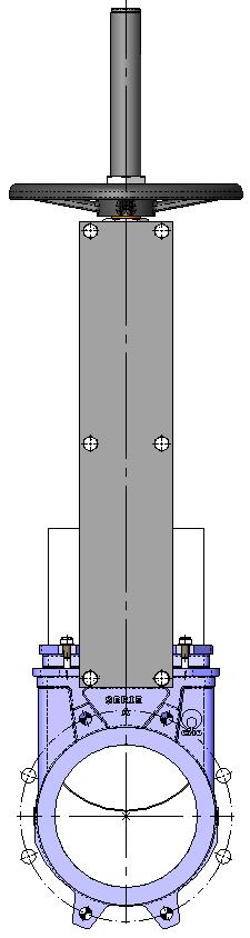 As variáveis de definição são: H1: Distância do centro da válvula à base da coluna. d1: Separação desde a parede até ao final do flange de ligação.