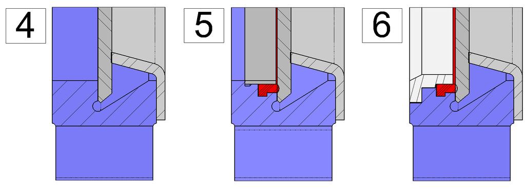 Fig.4 Sede 4, 5 y 6: : iguais aos suportes 1, 2 e 3, mas que incluem um deflector.