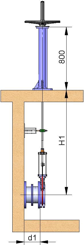 TIPOS DE EXTENSÕES Se for necessário accionar a válvula a partir de uma posição afastada, podemos colocar accionamentos de diferentes tipos: Fig.11 1- Extensão: coluna de manobra.