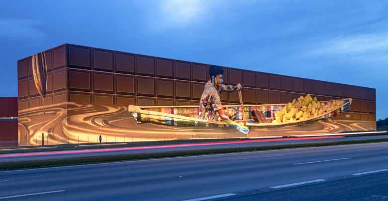 Soluções de LED 2018 LEDVANCE FLOODLIGHT A LEDVANCE iluminou o maior mural de grafite do mundo, no Complexo Intensidade Cacau