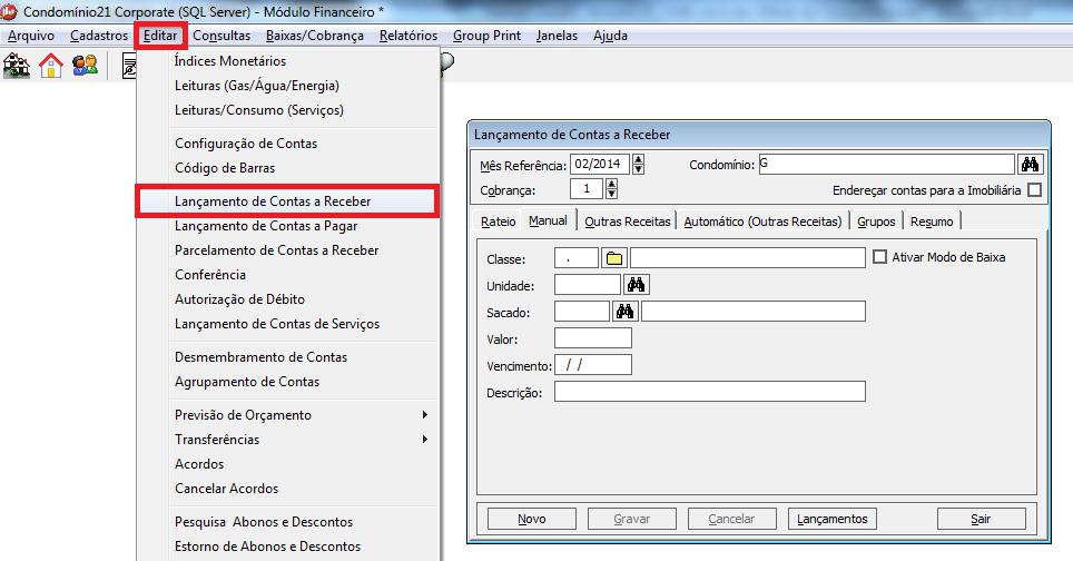 5. Lançamentos de contas a receber manual Novidades da Versão 32.37/2.4.