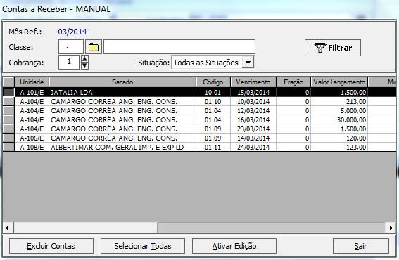 2º cenário: Boleto com lançamento manual, sendo o segundo boleto emitido no mês para o cliente: Neste caso, os três