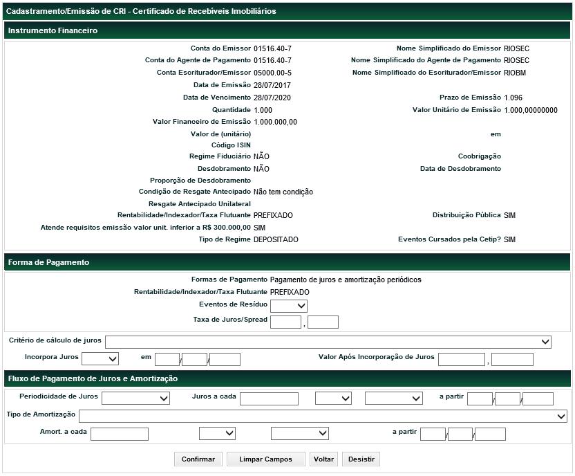 Formas de Pagamento Descrição de preenchimento obrigatório.