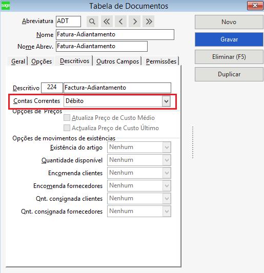 No que diz respeito aos descritivos, tratando-se de um adiantamento e embora tenha a opção Caixa configurada como Entrada Total, é efetuado um lançamento em Conta Corrente.